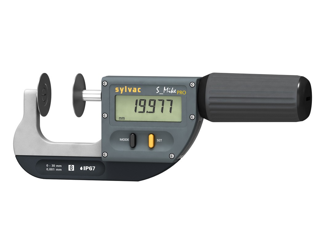 Sylvac External Micrometer S_Mike Pro - Special Anvils IP67