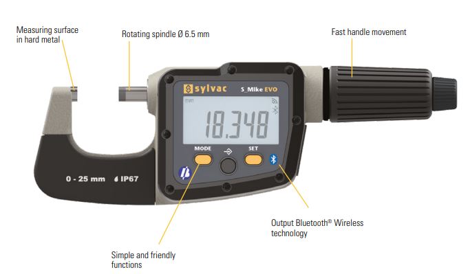 Sylvac Digital Bluetooth Micrometer